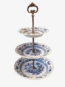 HUTSCHENREUTHER Zwiebelmuster Teller Etagere 3-stufig H = 40 cm - Bild 1 von 4