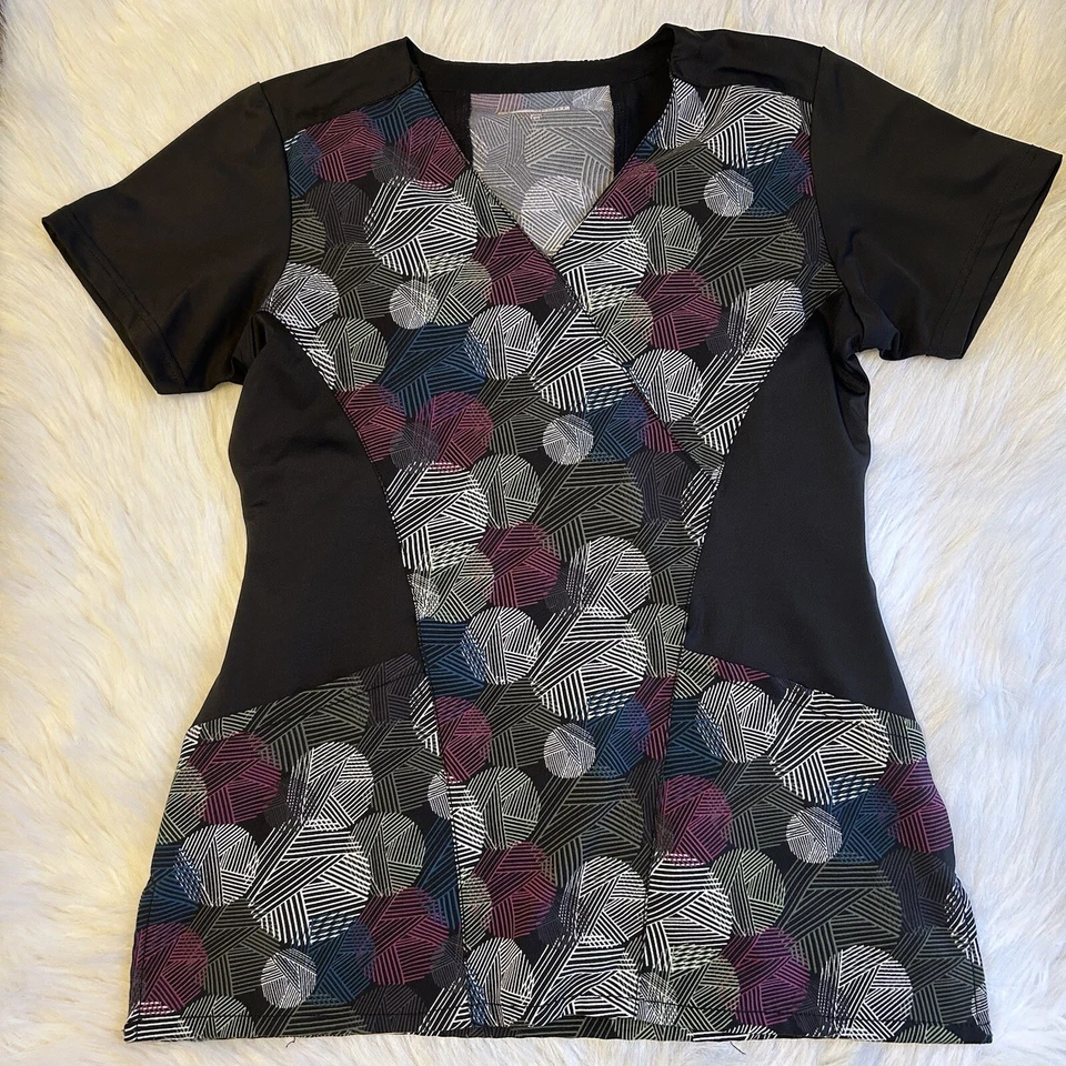 FFX SPORT WonderWink Scrub Top Womens Size Small Short Sleeve Work Shirt - Image 1 of 4