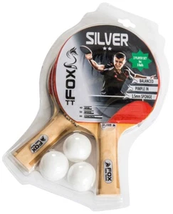 Fox TT Silver 2 Player Table Tennis Set - Bat and Ball Ping Pong Starter Set - Picture 1 of 1