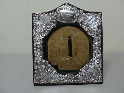 ANTIGUO MARCO DE FOTOS INGLÉS ART NOUVEAU PLATA ESTERLINA 8,25 x 7,25, c. 1906  Foto 1 de 4