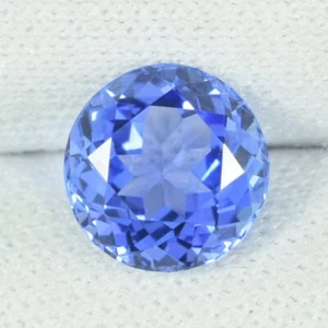 1.71 ct LUSTROUS SPARKLING AA PURPLE BLUE NATURAL TANZANITE 7m ROUND See Vdo SL - Bild 1 von 3