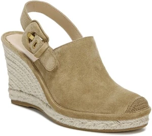 NEU IM KARTON VERONICA BEARD SEKI SAND/HELLBRAUN VELOURSLEDER SLINGBACK KEILABSATZ DAMENSCHUHE GRÖSSE 6,5 - Bild 1 von 3
