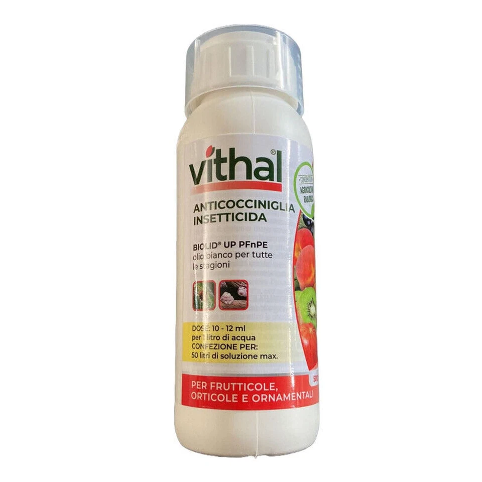 Vithal BIOLID UP PFnPE Insetticida Anticocciniglia Olio bianco minerale 500 ML