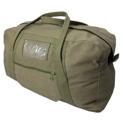 Heavy Duty Echelon Duffel Carry Bag Canvas Sport Travel Gym Army Large 30" Khaki - image 1 of 4