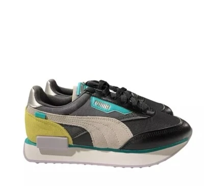 Tênis de corrida Puma Future Rider feminino metal macio tamanho 6 cinza amarelo - Imagem 1 de 4