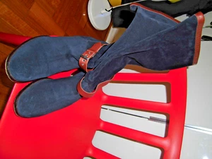 POLLINI MADE IN ITALY BOOTS SIZE 41 SUEDE WITH LEATHER TRIMAS NEW worn indoors - Picture 1 of 4
