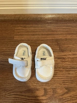 Polo by Ralph Lauren White Baby Walker Shoes - Image 1 of 3