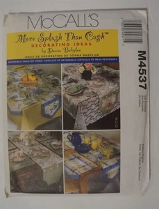 McCalls 4537 Tovaglia Runner Tovagliolo Tovagliette Motivo Cucito Non Tagliata - Foto 1 di 2