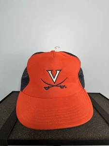 Trucker SnapBack University of Virginia Cavaliers Hat Orange Blue Cap NCAA UVA * - Picture 1 of 3