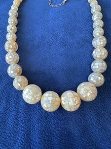 Jay King Sterling Silver 925 Chunky Mother Of Pearl Graduated Necklace, 22-25in - Picture 1 of 10