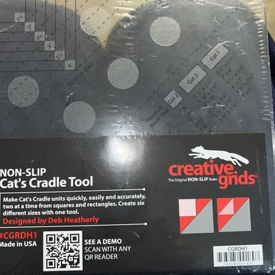 Rejillas Creativas Herramienta Cuna para Gato Edredón Regla Antideslizante Deb Heatherty + Patrón Foto 1 de 2