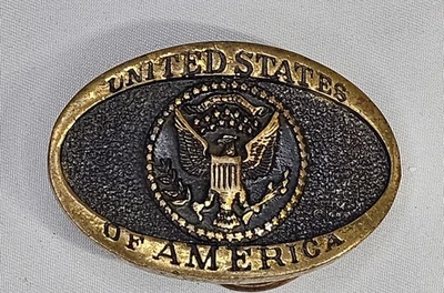  1979 **UNITED STATES OF AMERICA** SOLID BRASS BELT BUCKLE HERITAGE MINT LTD.  - Image 1 of 4