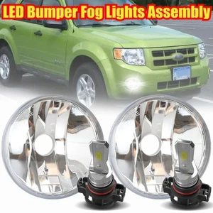Pair For 2007-2012 Ford Escape LED Bumper Fog Lights Assembly - Picture 1 of 14