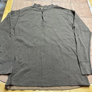 L.L. Camisa de Conductor Bean River de Dos Capas Talla Grande Alta LT Marrón Lana Henley - Imagen 1 de 6