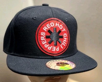 Gorra de béisbol Red Hot Chili Peppers Old School plana Bill Snapback sombrero negro  Foto 1 de 4