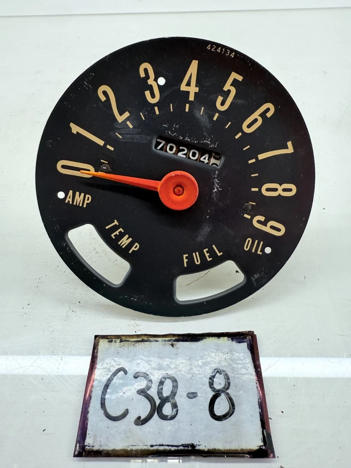 Cara velocímetro OEM 1950s 1960s Willys Jeep CJ5 CJ6 C38-8 Foto 1 de 4