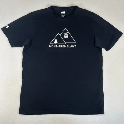 Helly Hansen Shirt Mens Large Blue Short Sleeve Mont-Tremblant Graphic Outdoor - Image 1 of 4