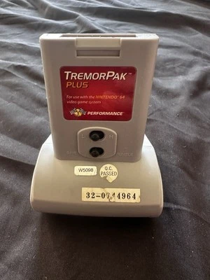Vintage Nintendo 64 TremorPak PLUS Rumble Pak Pack N64 Plus Memory Card P-385 - Image 1 of 4