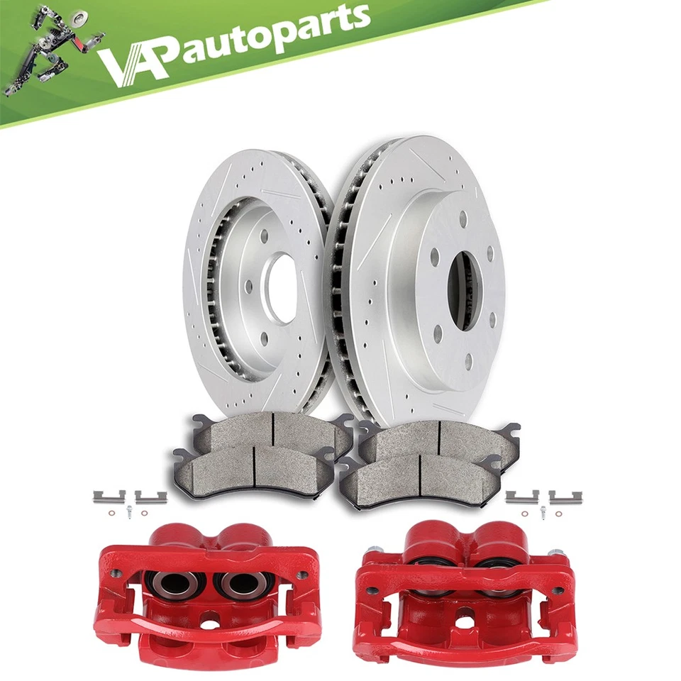 For Cadillac Escalade ESV EXT Front Brake Rotors Calipers And Ceramic Pads Foto 1 de 1