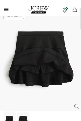 J. Crew Crewcuts Girls Ponte School Uniform Knit Skirt 10 Black NWT - Image 1 of 4