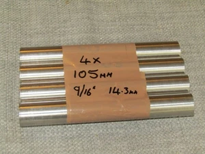 Menge 4 x 9/16" Durchmesser 303 Edelstahl Stab End Ableger Rundstab 105 mm - Bild 1 von 4