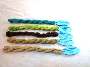 Vineyard Silk Shimmer Lot of 5 28 yrd Skeins 100% Stranded Silk    H132 - Picture 1 of 3