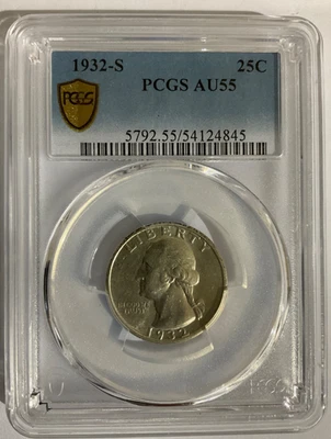 1932 S Washington Quarter 25C PCGS AU 55 54124845 - Image 1 of 2