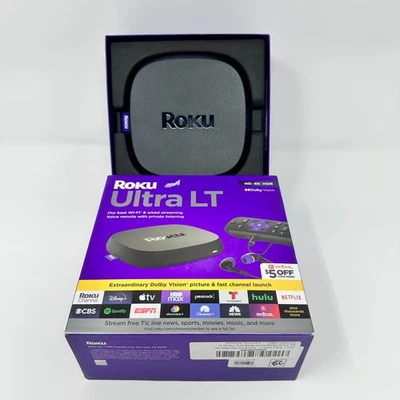 Roku Ultra LT (2023) 4K HDR Streaming Player with Remote & Box – Pre-owned - Image 1 of 4