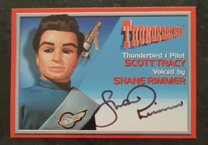 SHANE RIMMER - Tarjeta coleccionable firmada - TV - THUNDERBIRDS - Imagen 1 de 1