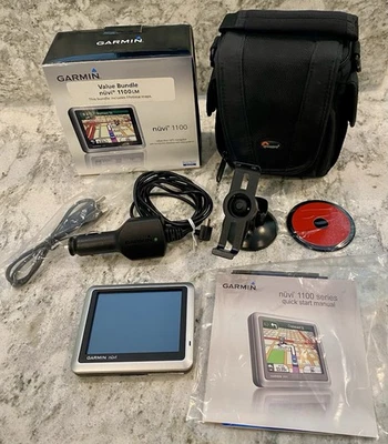 Garmin Nuvi 1100 GPS Unit Bundle~3.5" Touchscreen~Auto~Portable~Works Great! - Image 1 of 4
