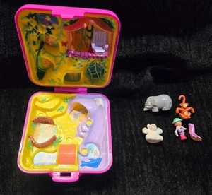 Polly Pocket Vintage 1989 Wild Zoo World Bluebird Toys Complete 6 piece total - Picture 1 of 6