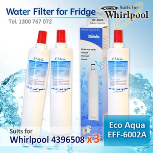 3PACK OF 4392857 FRIDGE ICE&WATER FILTER REPLACEMENT (ECO AQUA) - Picture 1 of 5