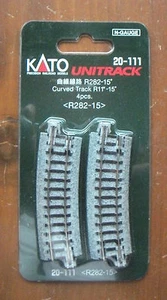 Spur N Kato Unitrack 20-111 gebogenes Gleis R11"-15 4 Stück Neu  - Bild 1 von 1