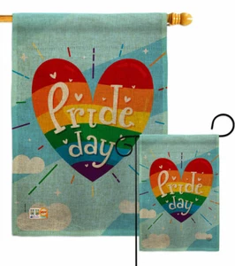 Support Pride Day Burlap Garden Flag Decorative Small Gift Yard House Banner - Picture 1 of 19