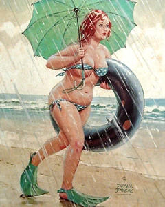 Impresión o lienzo - Hilda de Duane Bryers - Día lluvioso en la playa - Imagen 1 de 1
