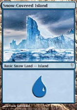 Snow-Covered Island ~ Lightly Played ColdSnap MTG Magic UltimateMTG Land Card