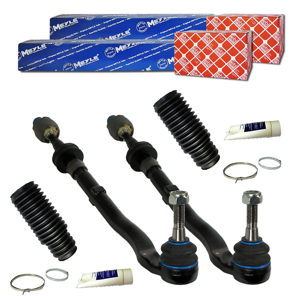 2x Meyle Spurstangen + 2x Febi Bilstein Lenkmanschetten Satz BMW 5er E39 - Bild 1 von 1