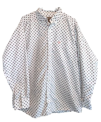 Camisa Western Clásica Estampado Aiden Ariat Hombres Blanca Marrón Rosa Talla XL Foto 1 de 4