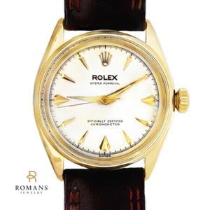 Rolex Oyster Perpetual 14KY 6584 Gts C.1950 34MM Serviced Warranty - Picture 1 of 5