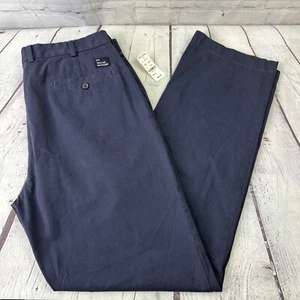 Brooks Brothers Chinos Men’s 36x34 Blue No Cuff Clark Flat Front Straight Fit - Picture 1 of 12