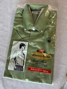 NOS VTG mens 60s shirt M THOMAS HOBBS button-down collar Japan - Picture 1 of 5