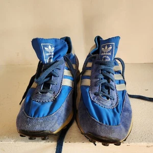 adidas Vintage TRX Trainer 70er/80er Jahre BLAU Damen 7 - Made in Jugoslawien - SELTEN! - Bild 1 von 16