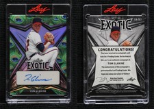 2022 Leaf Exotic Base Auto Peacock /7 Tom Glavine #EA-TG1 Auto HOF
