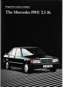 1985 Mercedes-Benz 190 E 2.3-16 (W201) car brochure + UK data/equipment leaflet - Picture 1 of 24