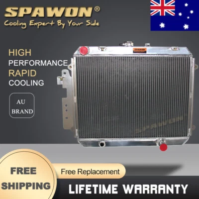 SPAWON Aluminum Radiator For Ford Courier Mazda B2200 2600 4CYL 1981-1992 MT - image 1 of 4