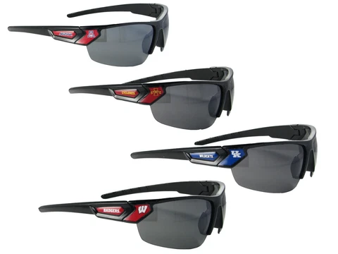 NCAA Collegiate Licensed Men Womens Unisex Black Sunglasses S12JT Choose Team Cover
