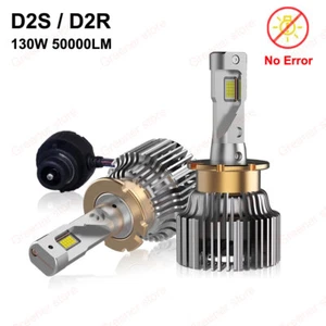D2S D2R Auto LED Faro Lampada 50000LM 130W Sostituire HID Xenon Luminoso 6500K - Picture 1 of 11