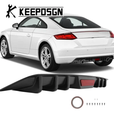 Rear Bumper Diffuser Reflective Strip Tail Light Shark Fins for Audi TT RS TTS - Изображение 1 из 4
