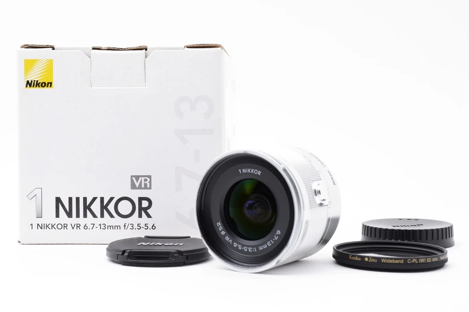 ✨MINT inBOX✨ Nikon 1 NIKKOR 6.7-13mm f/3.5-5.6 VR Silver From JAPAN S550 - Image 1 of 4