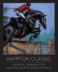 Affiche originale 2018 Hampton Classic Horse Show Jennifer Brandon